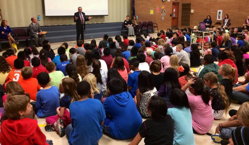 DB speaking to kids