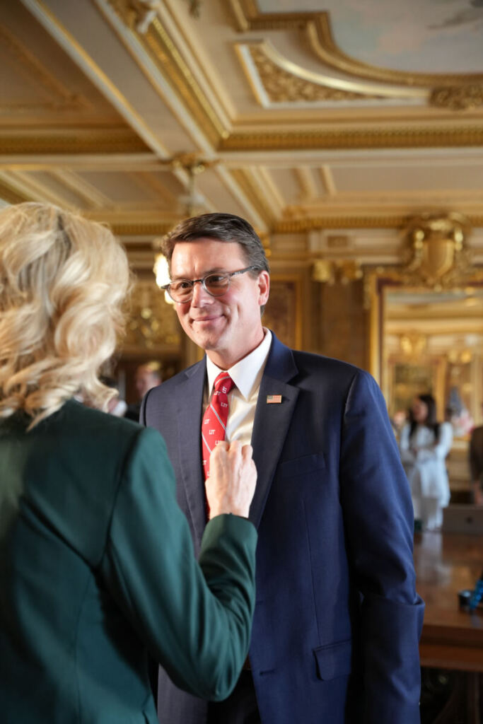 Attendees at the signing