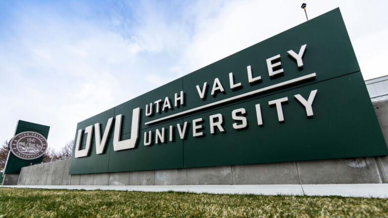 UVU sign on campus