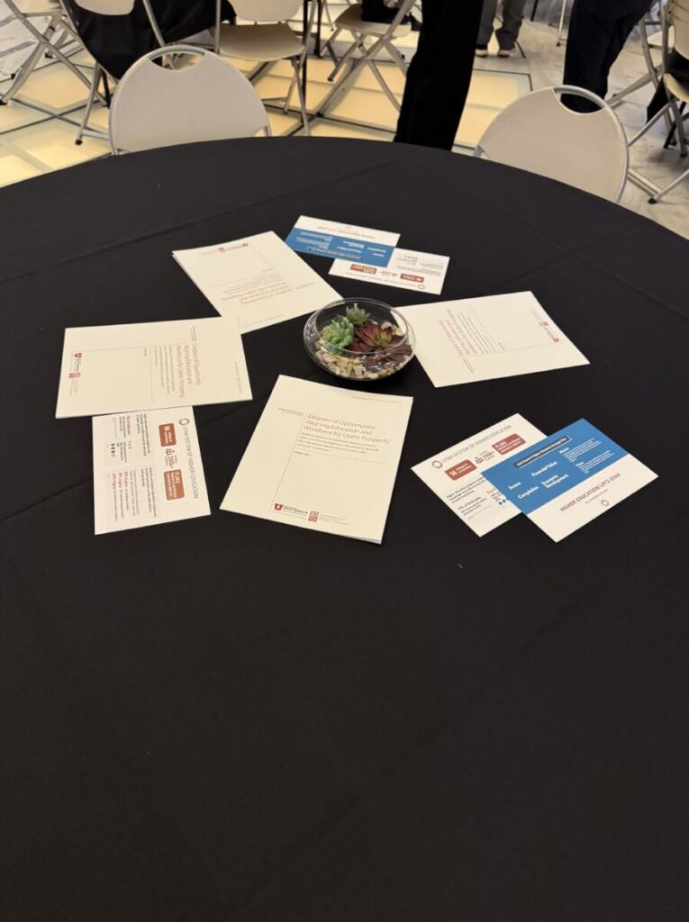 Tablescape at Higher Ed Day on the Hill